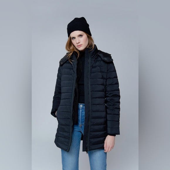 Jackets & Blazers - Whitesky Black Puffer Jacket